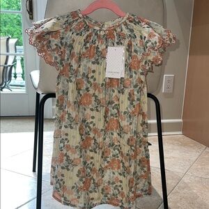 Louis Louise Ruffle Shimmer Sleeve Dress